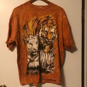 The Mountain Tie Dye Plus Size Tiger T-shirt